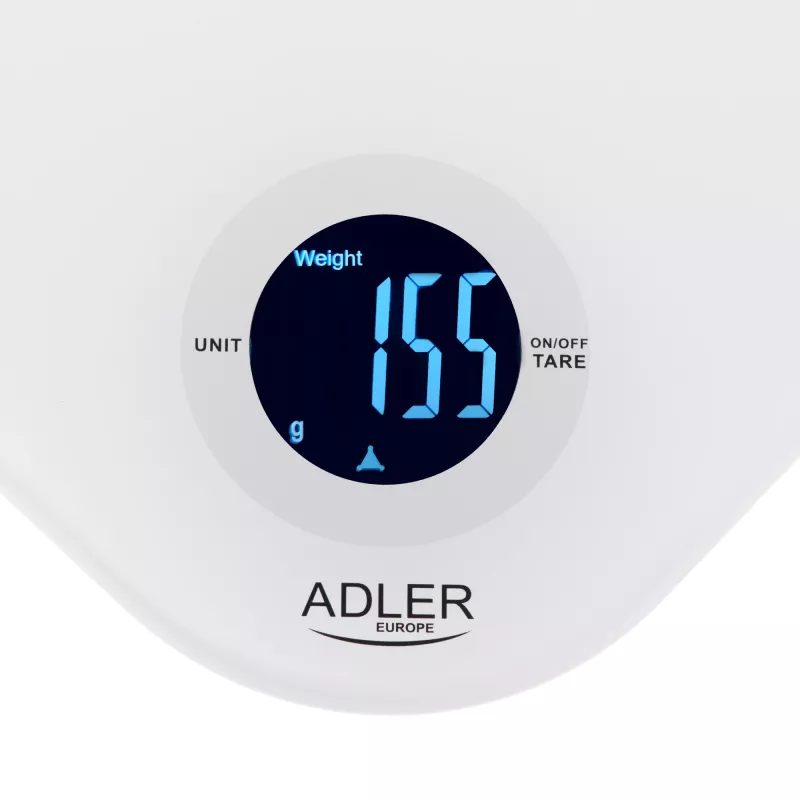 Kuchynská váha Adler AD 3180 dielik 1 g LCD biela