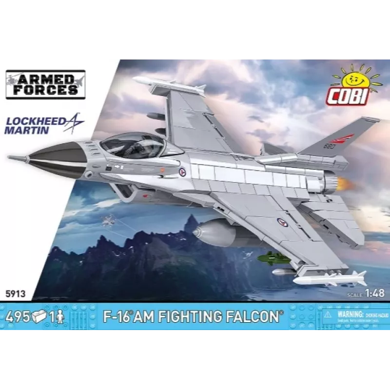 Stavebnica Cobi F-16AM Fighting Falcon, 495 dielov, model v mierke