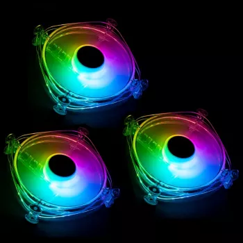 LAMPTRON Icecloud+ ARGB 120 mm Triple PWM sada ventilátorov - čierna
