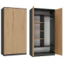 Top E Shop SD-90 ANT/ART KPL šatníková skriňa do spálne, 2 dvere, 7 políc