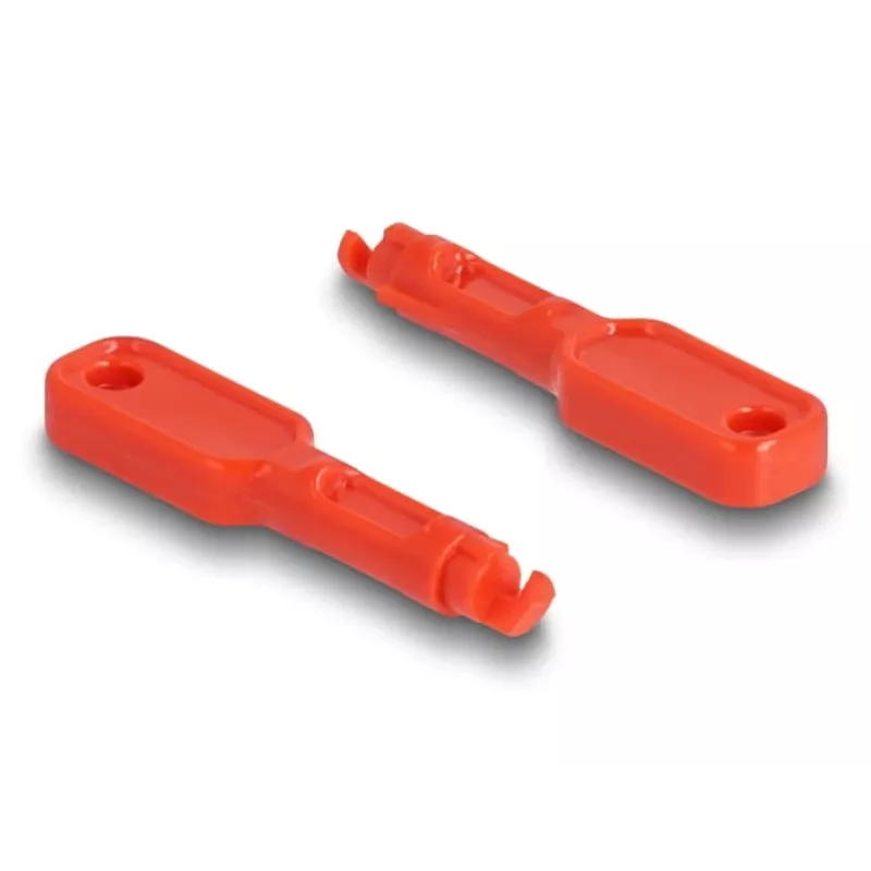 Blokátor portov DeLOCK 20928 RJ-45 červený plast 11 ks