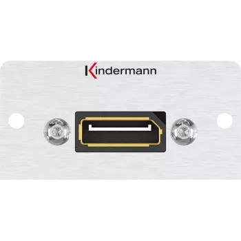 Kindermann Konnect 50 alu Half Size adaptačná doska - modulárna predná doska na zacvaknutie - DisplayPort - eloxovaný hliník (7444000888)