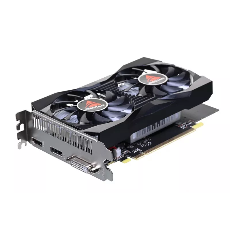 Grafická karta BIOSTAR GeForce GTX 1050 VN1055XF41, 4 GB GDDR5, 128-bitová, PCIe 3.0, 1354 MHz, 2 ventilátory, DVI-D/HDMI/DisplayPort, čierna