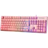 Deltaco GAM-021-RGB-P-DE - plná veľkosť (100%) - USB - membránové spínače - QWERTZ - ružová