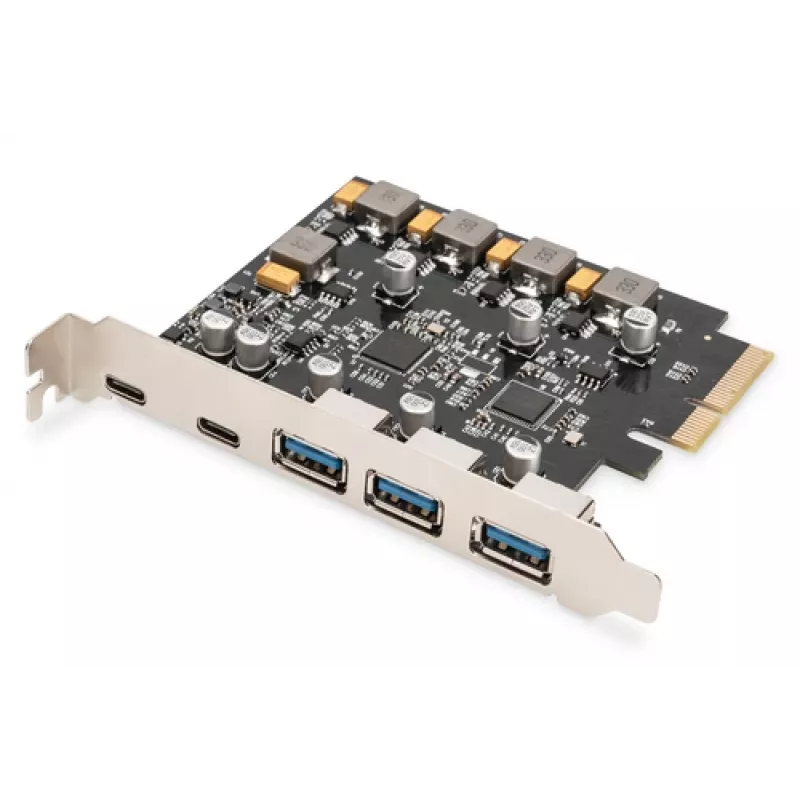 PCIe karta Digitus 2x USB-C 3x USB A
