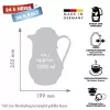 Termoska ROTPUNKT 1,2 l, slonovina — 24 h teplo / 36 h chlad, rukoväť, 199×255 mm