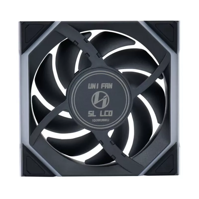 Lian Li UNI FAN SL Wireless LCD 120 12RSLLCD1W1B Reverse Blade ventilátor skrine, 120 mm, ARGB, PWM, čierny
