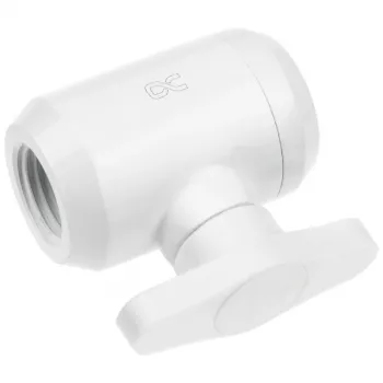 Alphacool Eiszapfen 2-cestný guľový ventil, G1/4, biely