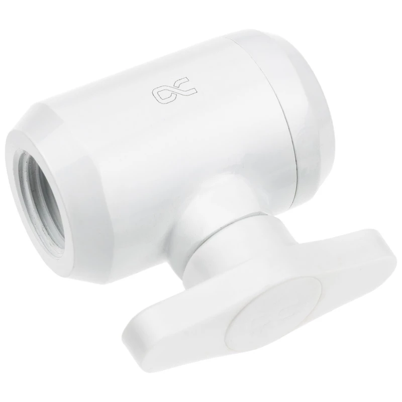 Alphacool Eiszapfen 2-cestný guľový ventil, G1/4, biely
