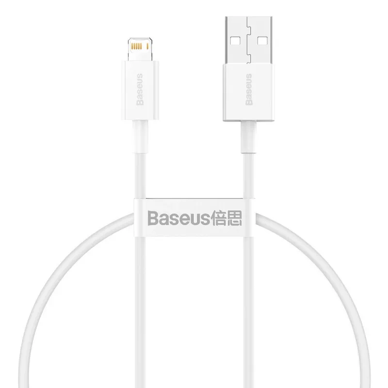 Kábel Baseus Superior Series USB na Lightning, 2,4A, 0,25m (biela)