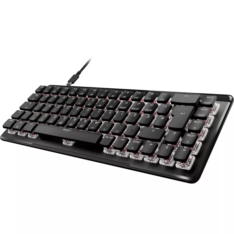Vulcan II Mini Air, herná klávesnica čierna, DE-layout, TITAN II Optical Red