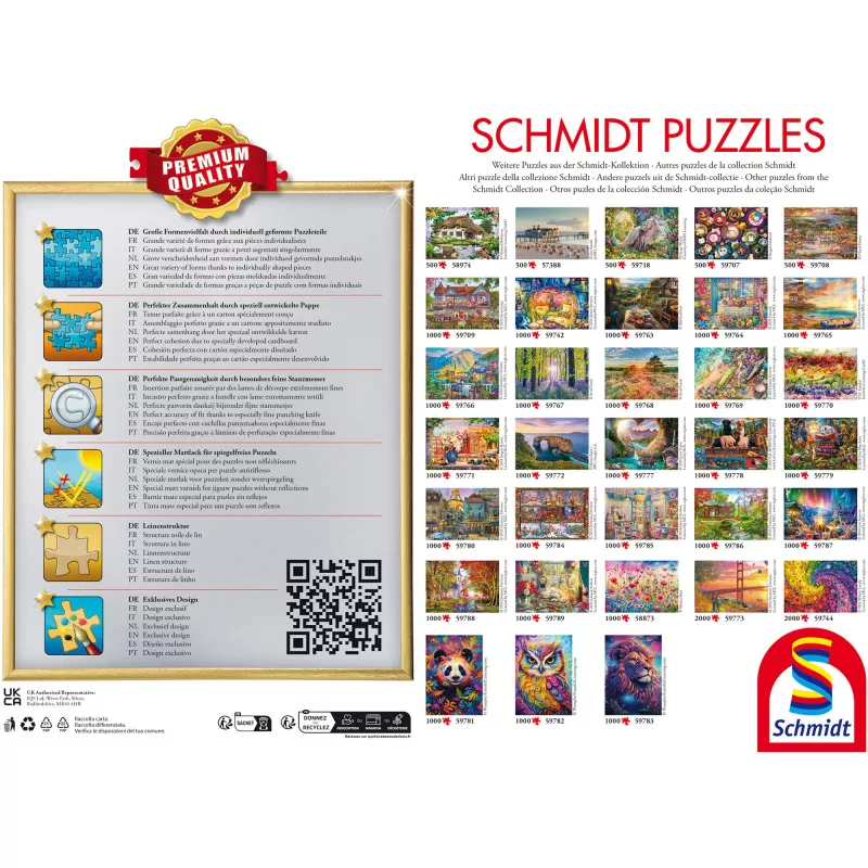 Schmidt Spiele Terrassen am Meer, puzzle s 1000 dielikmi, krajinná morská scéna