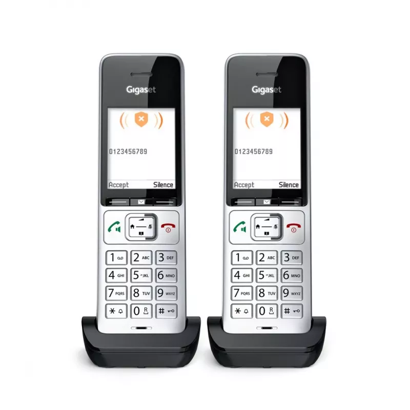 Gigaset COMFORT 500HX duo analógový/DECT telefón identifikácia volajúceho čierny, strieborný