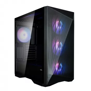 Zalman Z9 Iceberg MS čierna ATX Mid Tower PC skriňa vrátane 4x 140 mm ARGB ventilátorov - Midi/Mini Tower - ATX