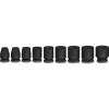 Sada nástrčných kľúčov pre rázový uťahovák Bosch 3/8 inch, 9-dielna, čierna, štandard