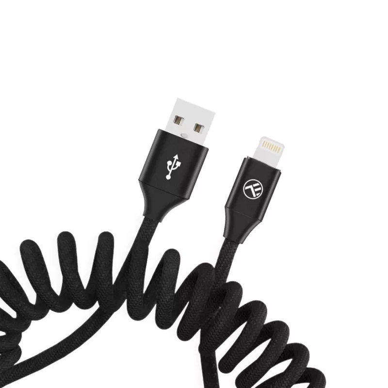 Dátový kábel USB na Lightning Tellur Extendable 3A, 1,8 m, čierny