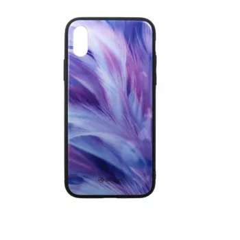 Ochranné sklo displeja Tellur Cover Glass Print pre iPhone XS s perovým vzorom