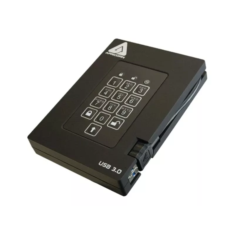 Apricorn SSD ext. 2,5 1TB Aegis Padlock Fortress USB 3.0 256-bit AES-XTS, FIPS 140-2 Lvl2, 4user (A25-3PL256-S1000F)
