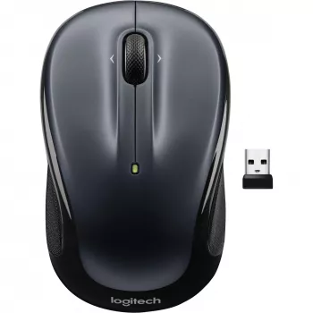 LOGITECH M325s myš obojručná optická 5 tlačidiel bezdrôtová 2,4 GHz USB Nano prijímač tmavosivá