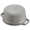 Staub La Cocotte okrúhly liatinový hrniec 26 cm, grafitovosivý