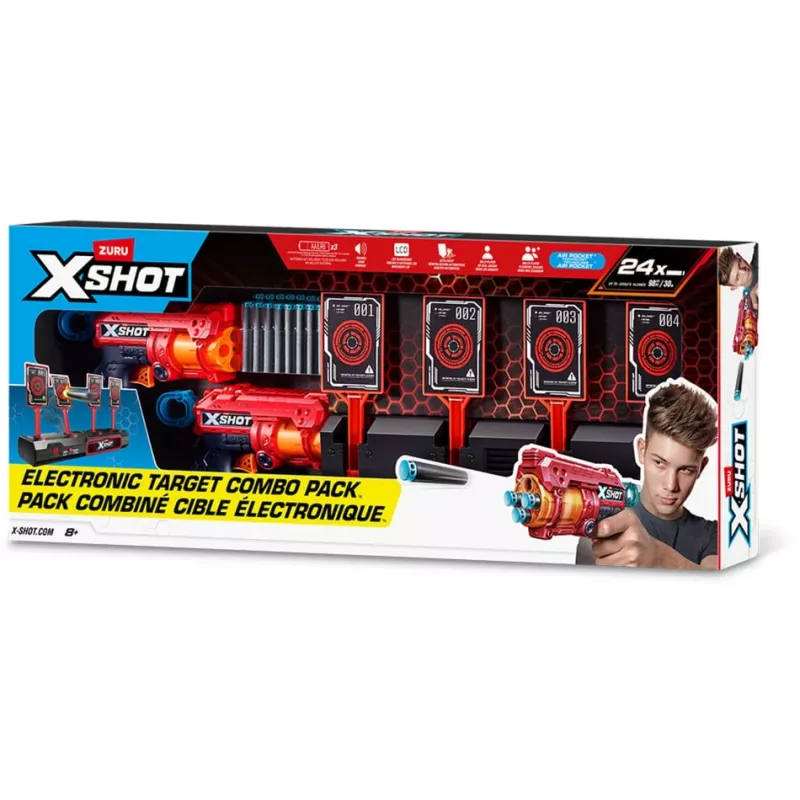 XSHOT interaktívny terč & Fury 4 2-pack, pištoľ na šípky