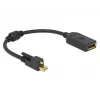DisplayPort kábel DeLOCK 62638 Mini DisplayPort 0,25 m čierny