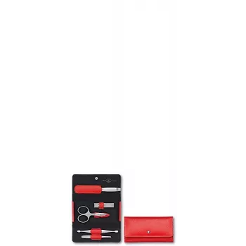 ZWILLING Twinox 97092-002-0 manikúra cestovná sada, červené kožené puzdro, 5-dielna