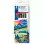 Staedtler Design Journey Around the World Európa 3001 C6-1 obojstranné fixky, 6 ks