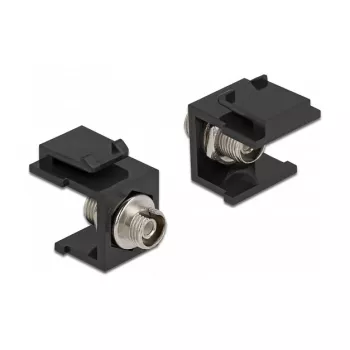 Keystone modul DELOCK 86851, plochý FC konektor samec, čierny, 16,5×24×21,8 mm