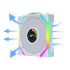 Lian Li UNI FAN SL Wireless LCD 120 Reverse Blade ventilátor do skrinky, ARGB, PWM, 120 mm, biely