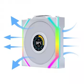 Lian Li UNI FAN SL Wireless LCD 120 12 cm biely 31 dB 51,45 cfm