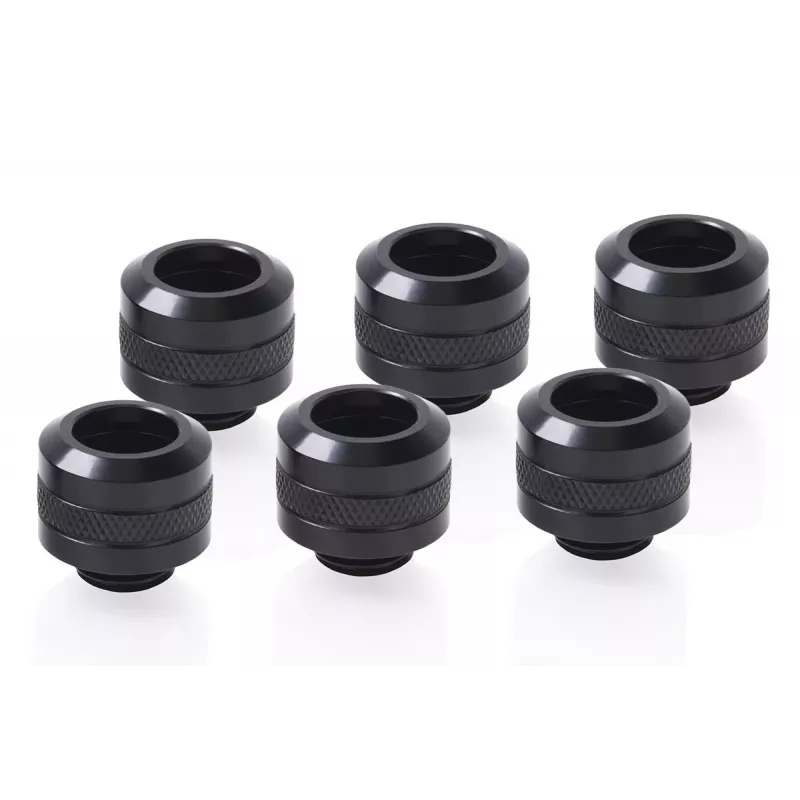 Sada fitingov Alphacool 17475 — mosadzné fitingy, čierne, Ø 22 mm, V 20 mm