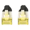 Prepojovací kábel DIGITUS CAT 6A S/FTP DK-1644-A-020-BL-10, 2 m, čierny, 10 ks