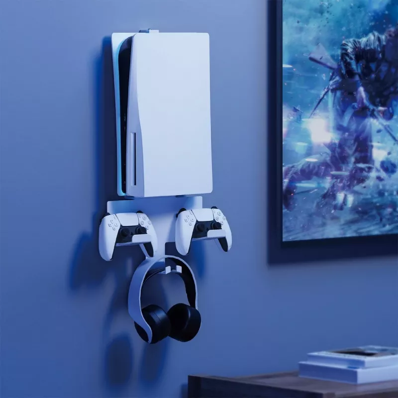 Nástenný držiak MACLEAN RS181 pre PlayStation 5 — úsporný dizajn, jednoduchá inštalácia