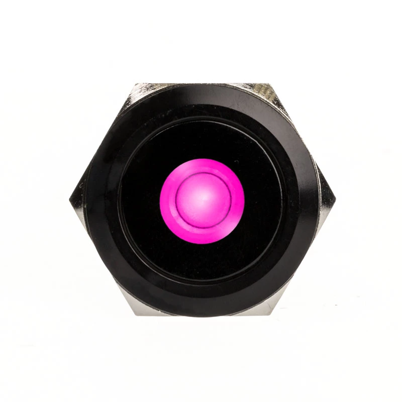DimasTech vandalizmus tlačidlo 25mm Blackline Dot RGB (PD224) vandal-odolné tlačidlo