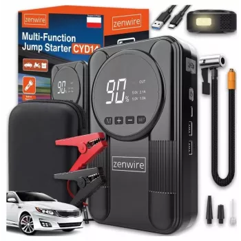 Štartovacia powerbanka Zenwire CYD14 s autokompresorom (prenosný štartér vozidla)