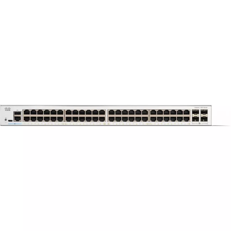Cisco Catalyst 1300-48T-4X Managed Switch, 48 portov GE, 4x10GE SFP+, Limited Lifetime Protection (C1300-48T-4X)