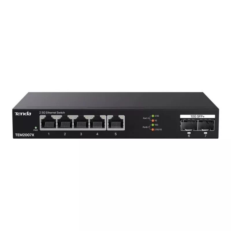 Tenda TEM2007X sieťový switch 2.5G Ethernet 5 portov