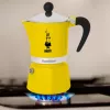 Moka kanvica Bialetti Rainbow čierna žltá