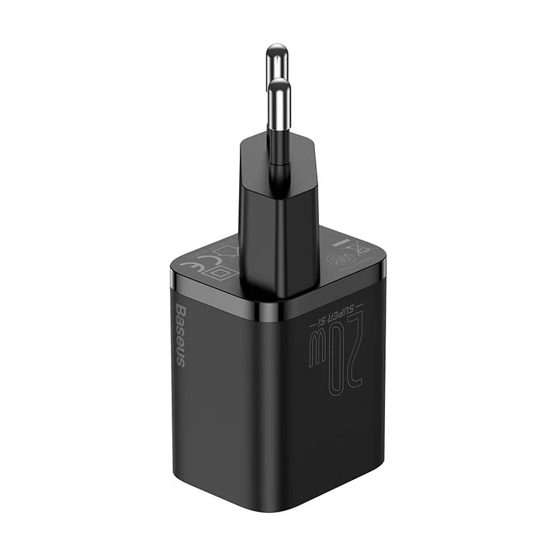 Baseus Super Si rýchla nabíjačka 1C 20W s USB-C káblom pre Lightning 1m (čierna)