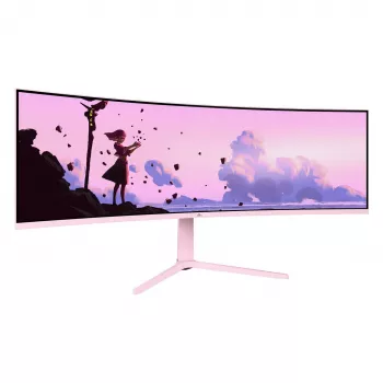 Curved monitor Arozzi Nova 49” (124,5 cm) Dual QHD 5120×1440 LED VA 32:9 4 ms ružový