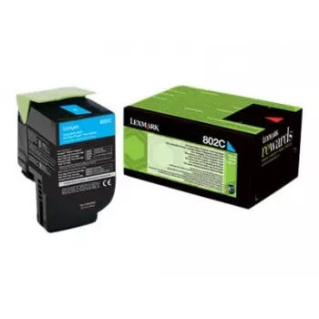 Lexmark 802C tonerová kazeta 1 ks originálna azúrová