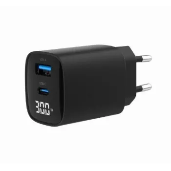 Mobilná nabíjačka Gembird TA-UC-PDQC30LCD-BK-01 rýchle nabíjanie čierna