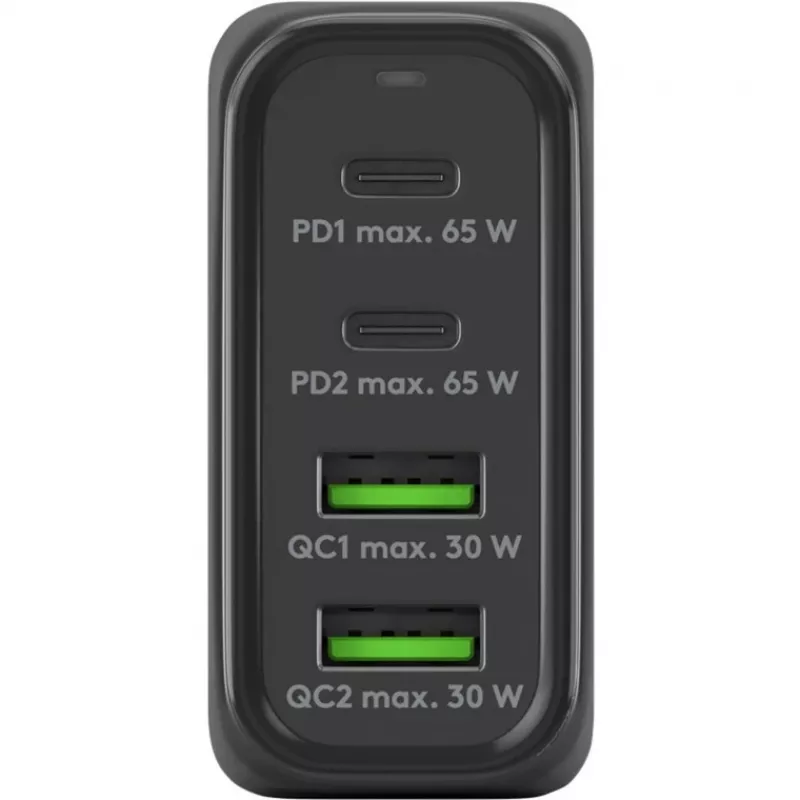Goobay 64817 nabíjačka pre mobilné zariadenia slúchadlá - smartfón - tablet čierna AC rýchlonabíjanie interiér (64817)