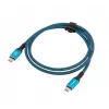 USB-C kábel M/M USB4 1,5M 240W 60Hz čierno-modrý