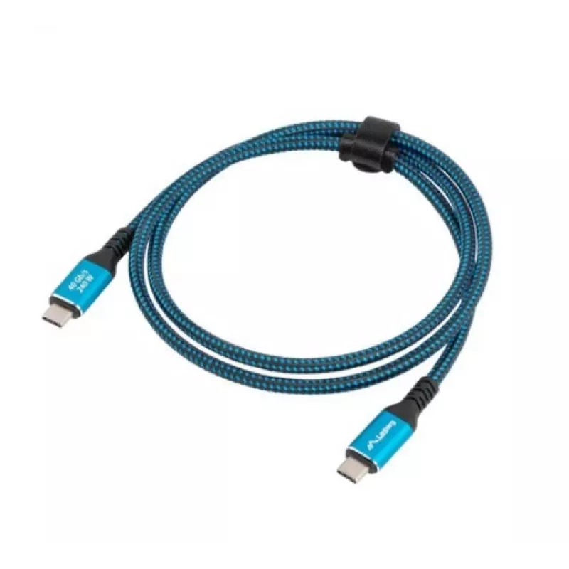 USB-C kábel M/M USB4 1,5M 240W 60Hz čierno-modrý
