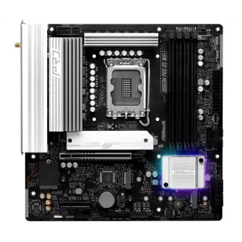 Základná doska ASRock B860M Pro RS WiFi — Intel B860, LGA 1851, micro ATX, DDR5, 4 DIMM, 3x M.2, 2.5Gb LAN, Wi‑Fi, Bluetooth