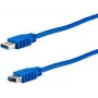 USB A na USB A kábel e p CC 318/1 LOSE — USB 3.2 Gen 1 (3.1 Gen 1), 1,5 m, modrý