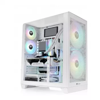 Počítačová skriňa THERMALTAKE View 390 TG Snow White Mid-Tower s bočnými a prednými dielmi z tvrdeného skla