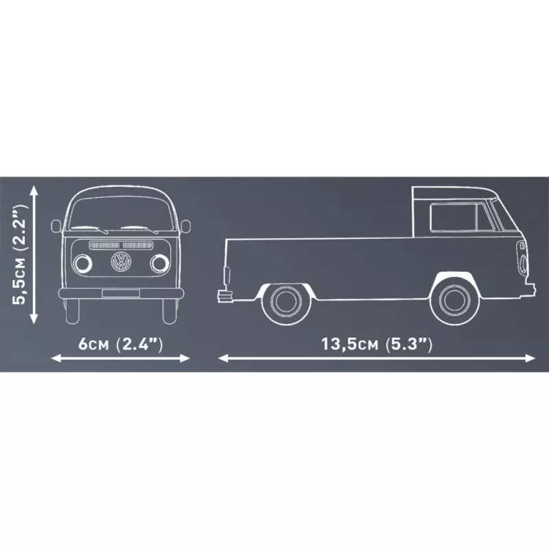 Cobi modelová stavebnica Volkswagen T2a valník 1:35 sivý